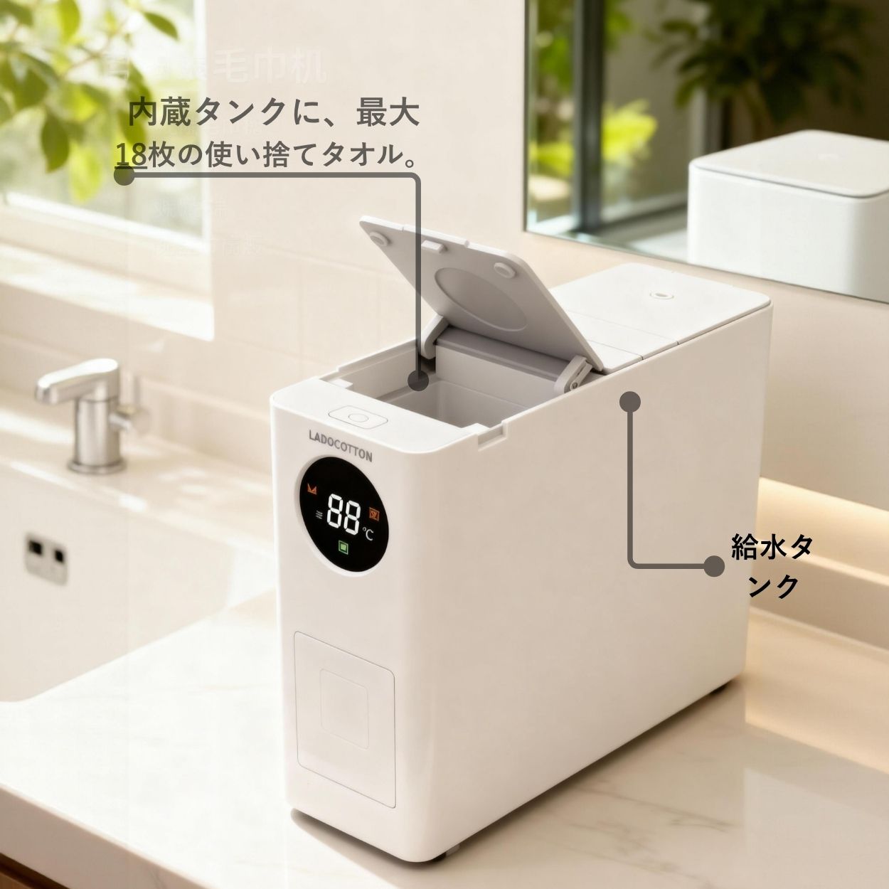 LADOCOTTON W2J｜一次性おしぼりウォーマー 本体