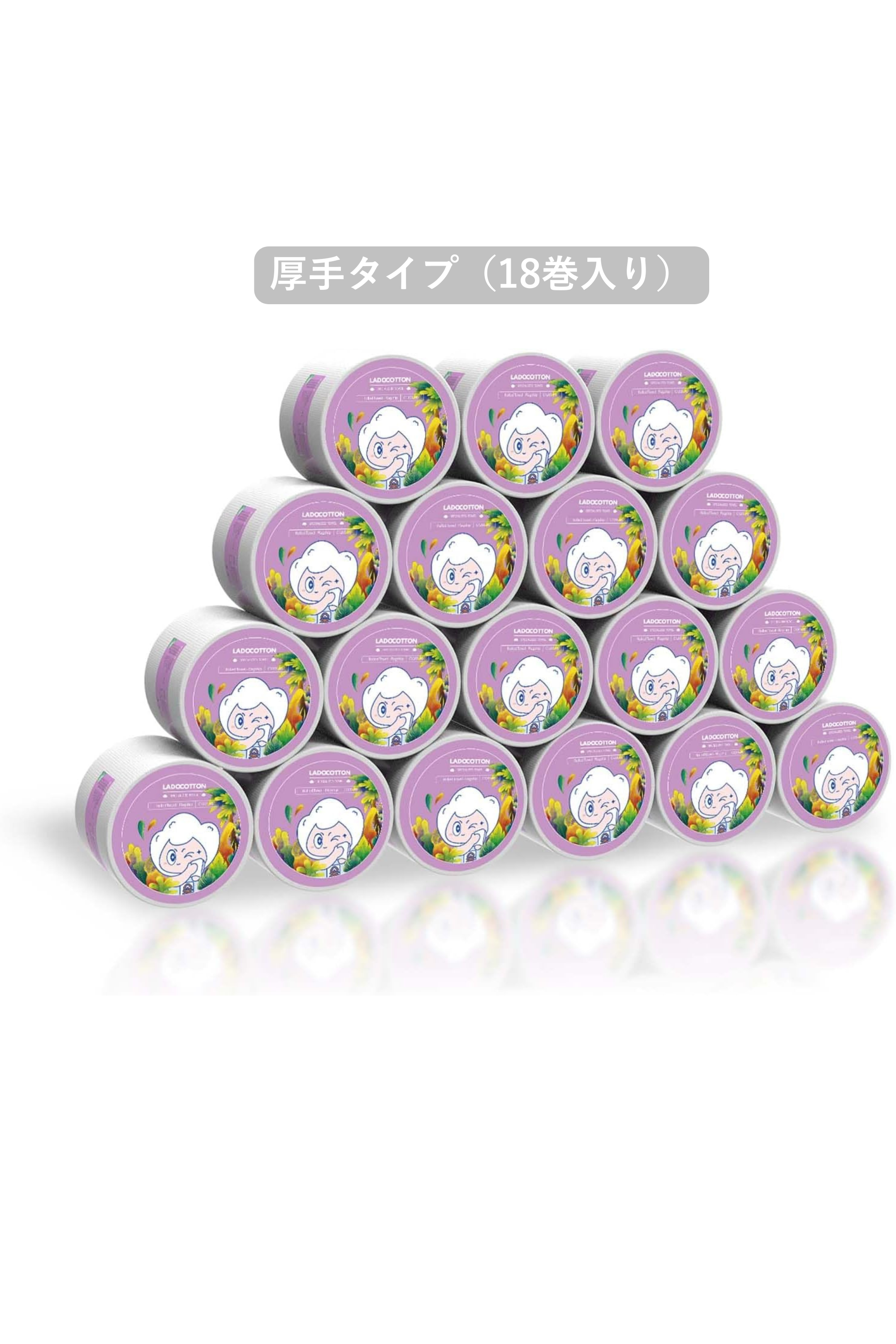 Q6専用｜一次性タオル 替えロール補充装（18ロールセット）厚手