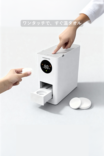 W2 自動家用小型タオル機｜使い捨て熱タオル・洗顔・手拭き・清潔ケアに最適 日本发货