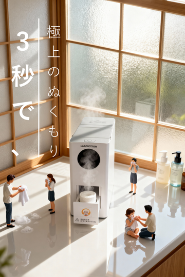 W2 自動家用小型タオル機｜使い捨て熱タオル・洗顔・手拭き・清潔ケアに最適 日本发货