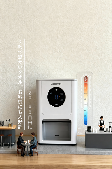 LADOCOTTON Q6 温タオル機 Q6 プロ版ディスポーザブル温タオル機商用に最適。より多機能、より高性能。 日本国内発送で、安心・迅速にお届けします