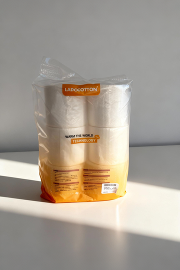 LADOCOTTON Q6専用 替えロール 無添加タイプ 6ロールセット（省スペース・コンパクト収納）