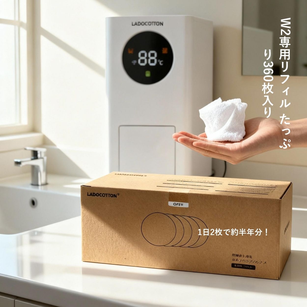 LADOCOTTON W2J｜一次性おしぼりウォーマー 本体