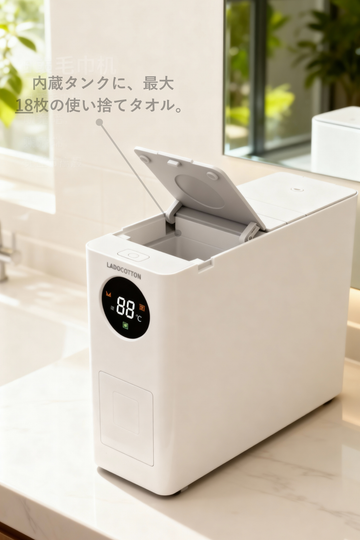 W2 自動家用小型タオル機｜使い捨て熱タオル・洗顔・手拭き・清潔ケアに最適 日本发货