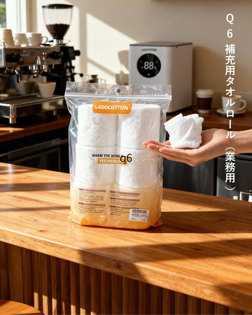 Q6専用｜一次性タオル 替えロール補充装（6ロールセット）